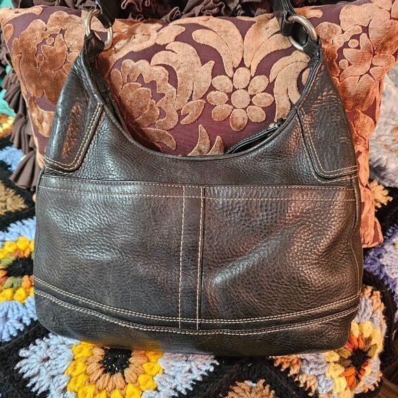 2009 Coach Y2K Large Hamptons CLip Shoulder Bag Purse in Pebbled Leather - Picture 3 of 8